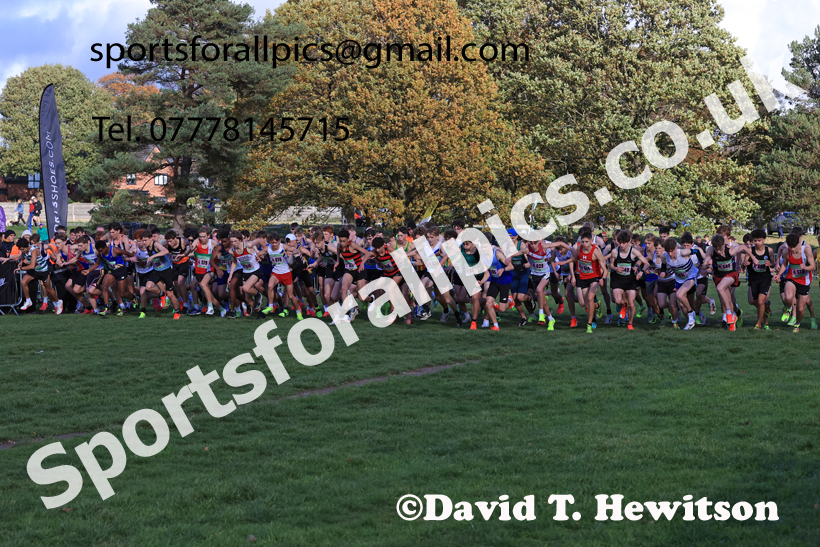 Mens Under-17s 2025 National Cross Country Relays, Berry Hill Park, Mansfield. Photo: David T. Hewitson/Sports for All Pics